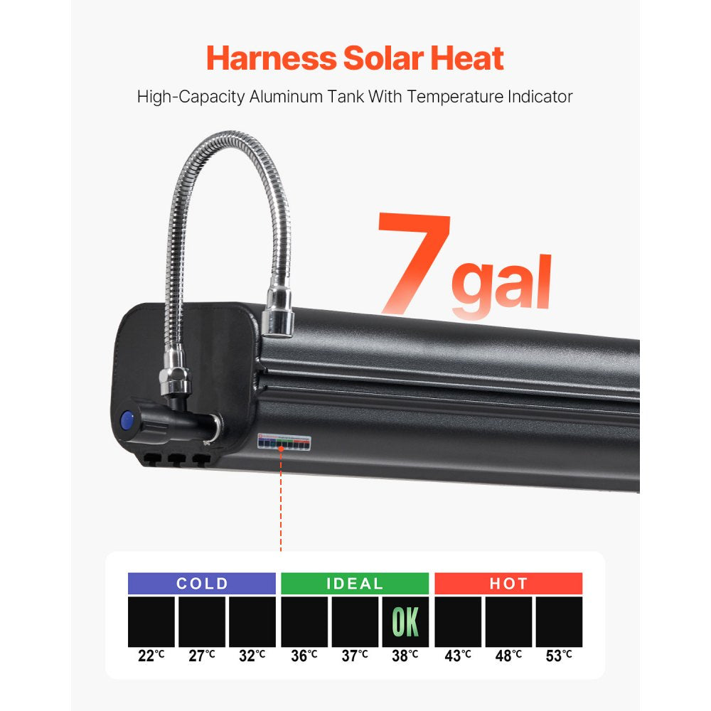VEVOR 7 Gal Roof Rack Water Tank Portable Water Tank with Splash-Guard Panel 
