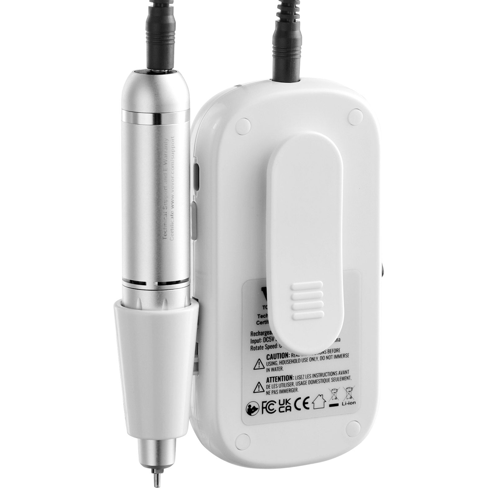 VEVOR Electric Rechargeable Nail Drill, 35,000RPM Portable Cordless Nail E File Machine, LCD-Display Acrylic Gel Grinder Tool with 6 Bits and 50PCS Sanding Bands for Manicure Pedicure Carve Polish 