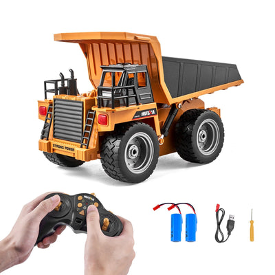 VEVOR RC Remote Control Dump Truck Toy Construction Vehicle Toy 9CH 1:18 Scale 