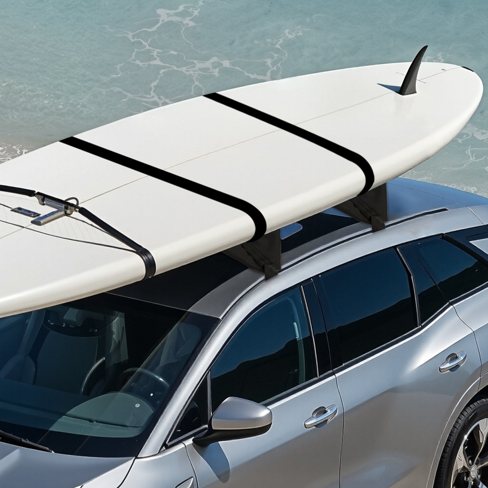 VEVOR Inflatable Roof Rack Pads 88lbs Load Capacity for Kayak Canoe Surfboard 