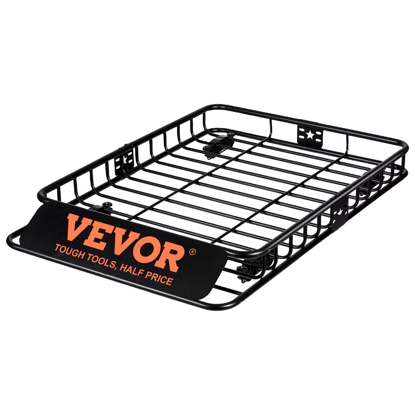 VEVOR Roof Rack Cargo Basket, 46" x 36" x 4.5" Rooftop Cargo Carrier, Heavy-duty 200 LBS Capacity Universal Roof Rack Basket, Luggage Holder for SUV, Truck, Vehicle 