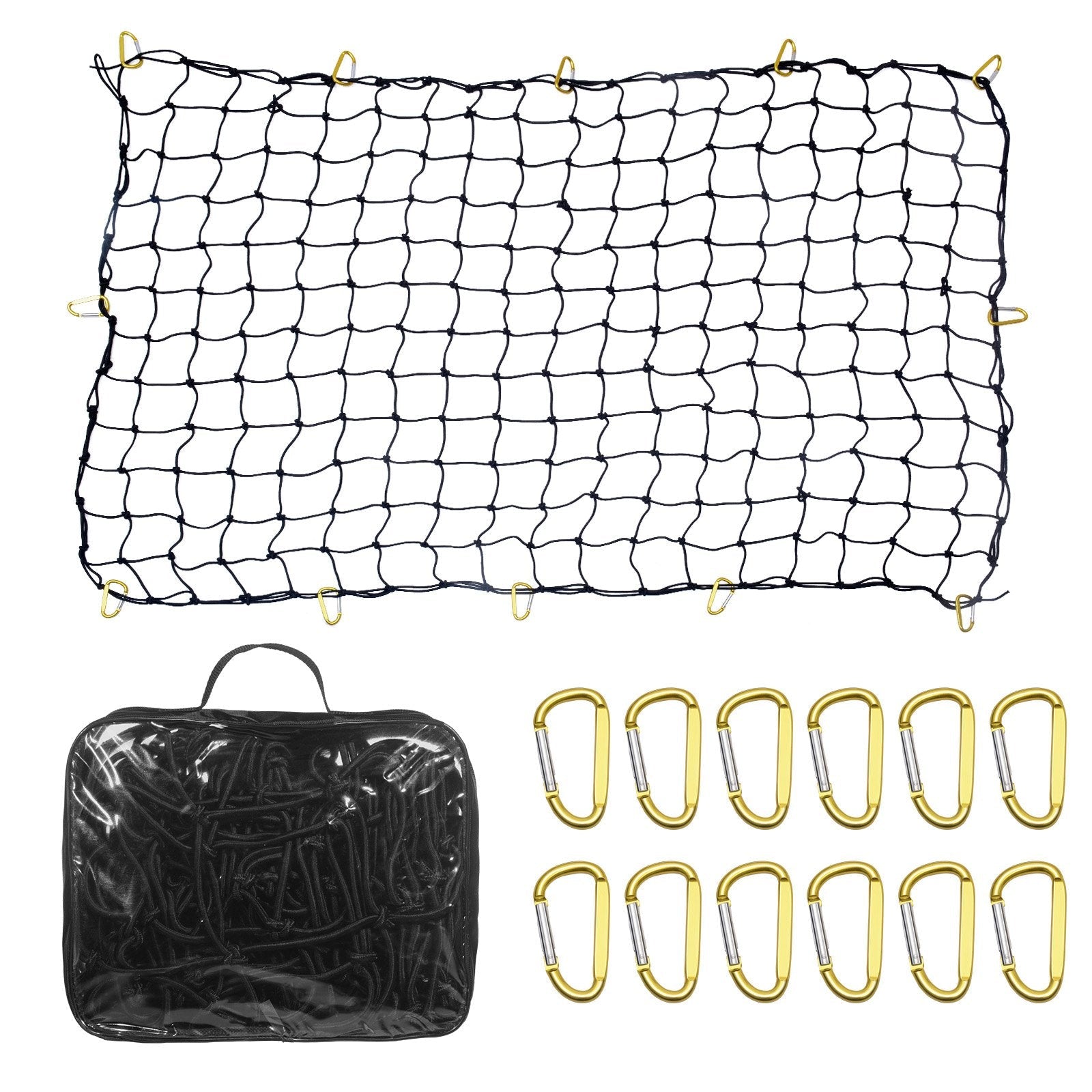 VEVOR Cargo Net Heavy Duty Bungee Cargo Net 7.2' x 10.8' Stretchable for Trucks 