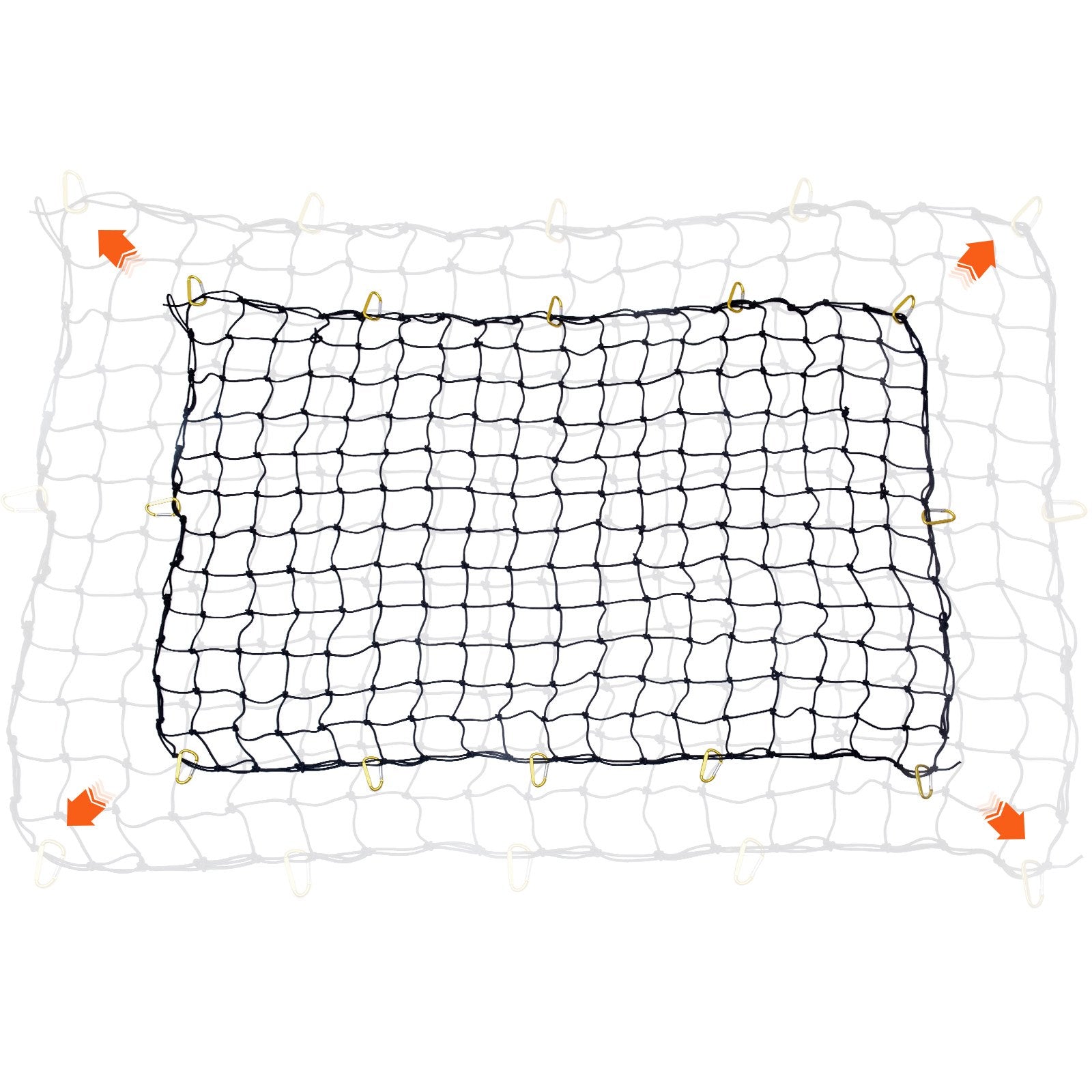 VEVOR Cargo Net Heavy Duty Bungee Cargo Net 7.2' x 10.8' Stretchable for Trucks 