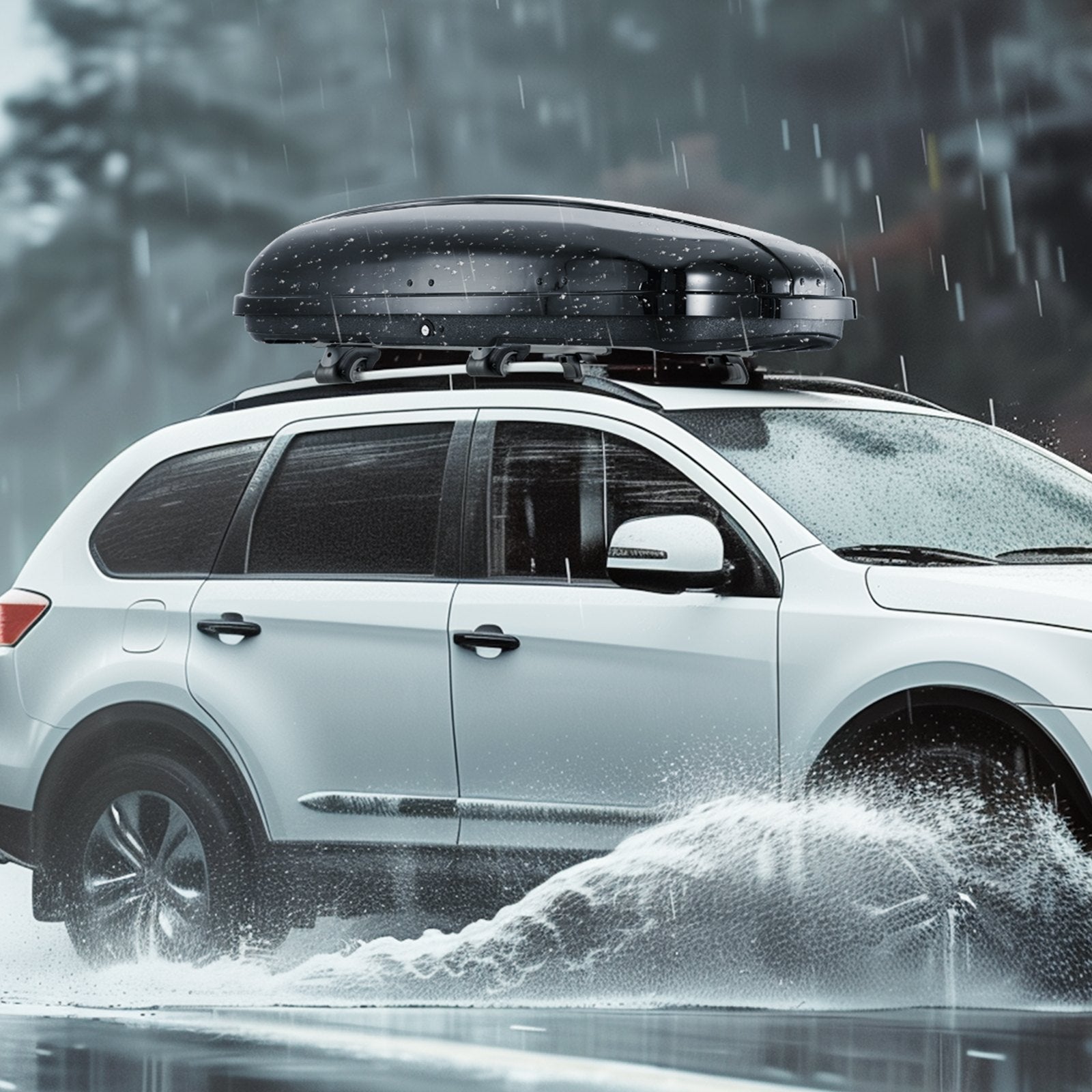 VEVOR Rooftop Cargo Carrier 14 Cubic Feet Luggage Storage Box ABS for SUVs Cars 