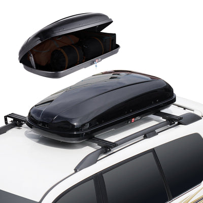 VEVOR Rooftop Cargo Carrier 14 Cubic Feet Luggage Storage Box ABS for SUVs Cars 