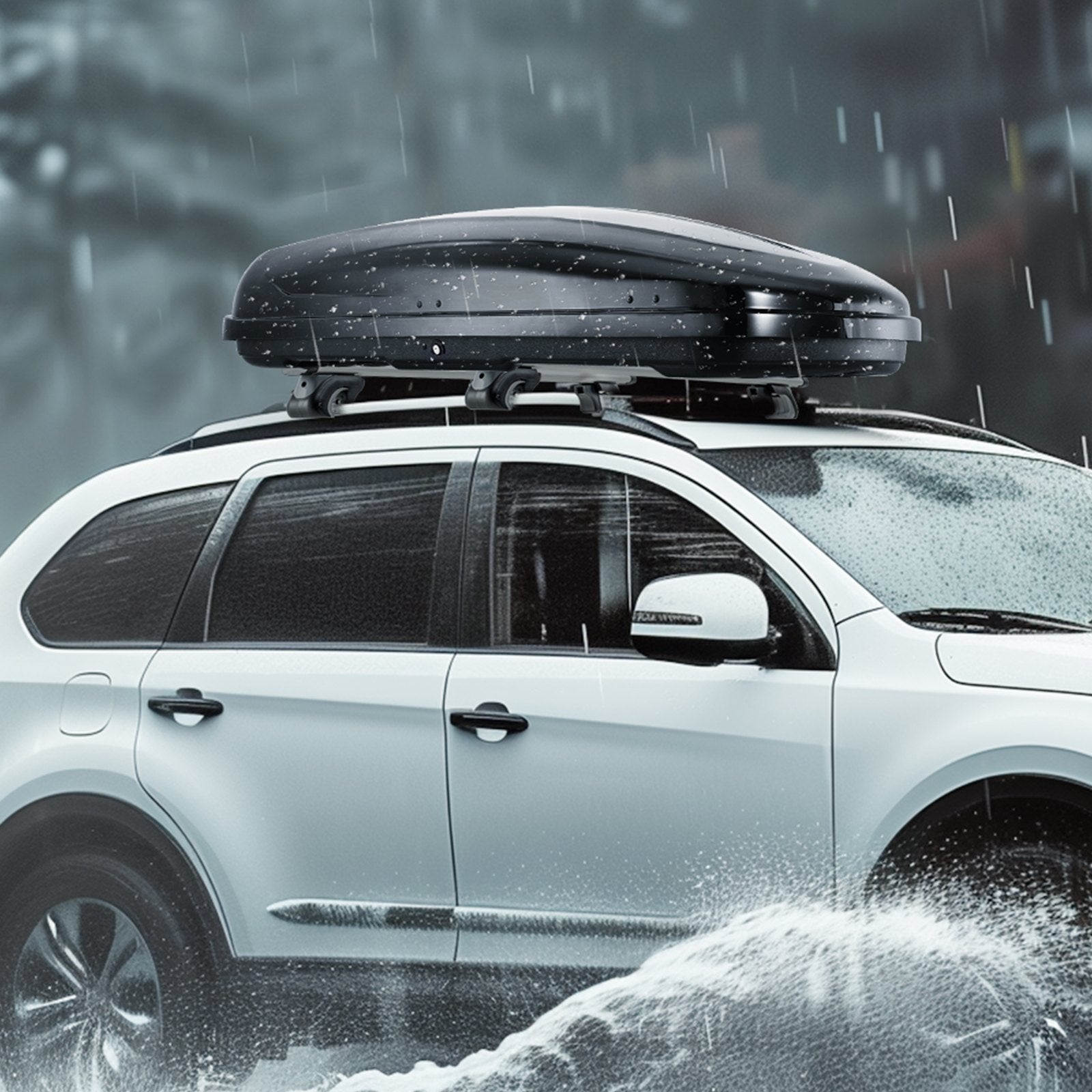 VEVOR Rooftop Cargo Carrier 8 Cubic Feet Luggage Storage Box ABS for SUVs Cars 