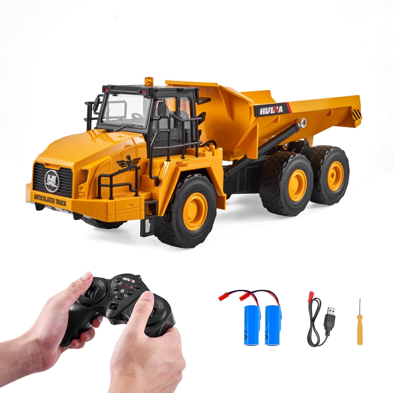 VEVOR RC Remote Control Dump Truck Toy Construction Vehicle Toy 11CH 1:18 Scale 