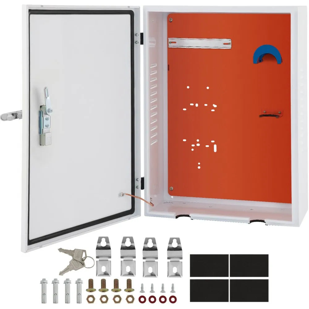 VEVOR Tesla Charger Station Box, 28 x 20 x 10", Outdoor Cable Box Charging Box Cable Organizer, IP32 Waterproof Dustproof Cool Roll Steel Electrical Enclosure Box, for Tesla Wall Connector