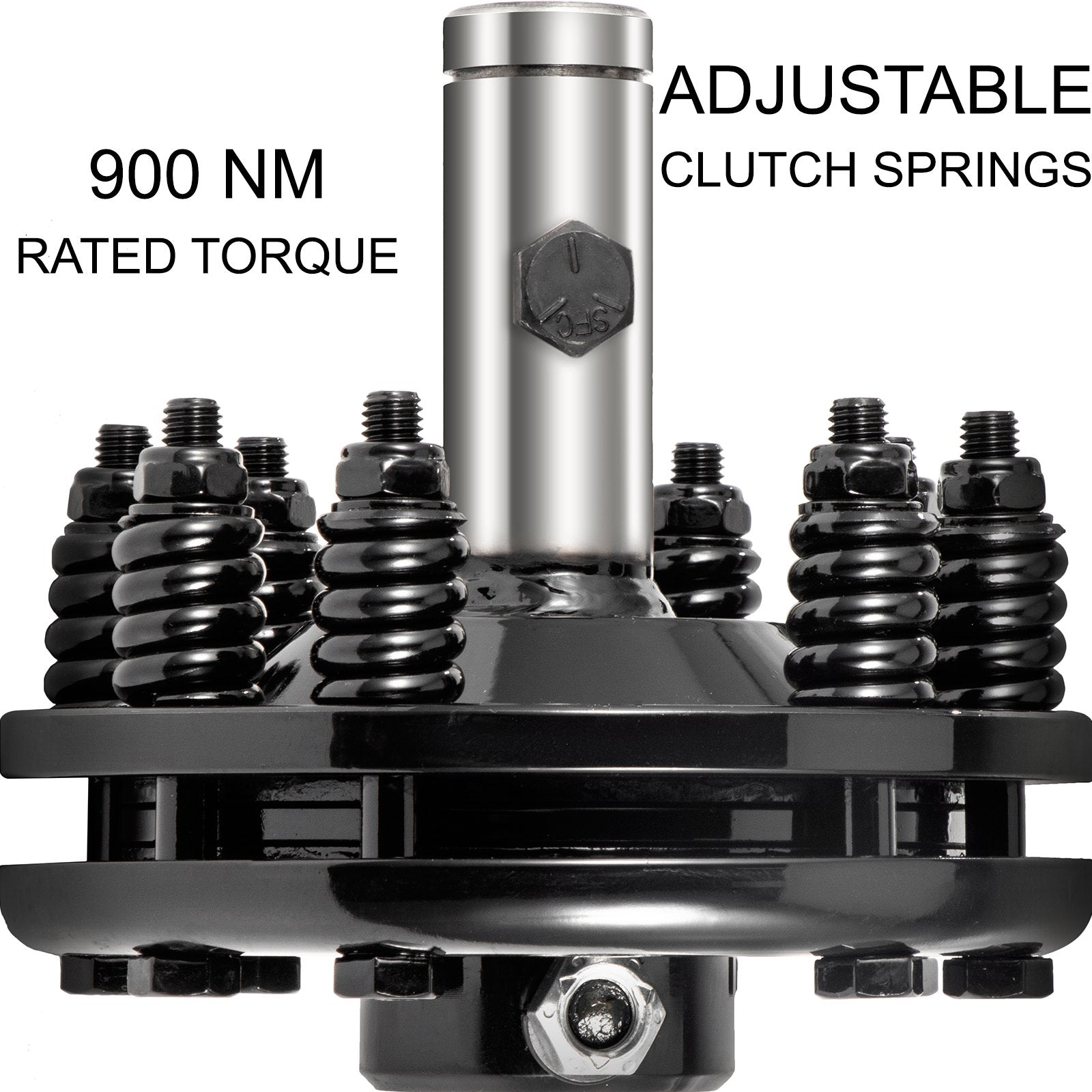 VEVOR Slip Clutch, 1 3/8” PTO Slip Clutch, Smooth Round Ends PTO Friction Clutch, Carburized Steel Tractor Slip Clutch, Adjustable Rotary Cutter Slip Clutch, Black Brush Hog Slip Clutch for PTO Shaft 