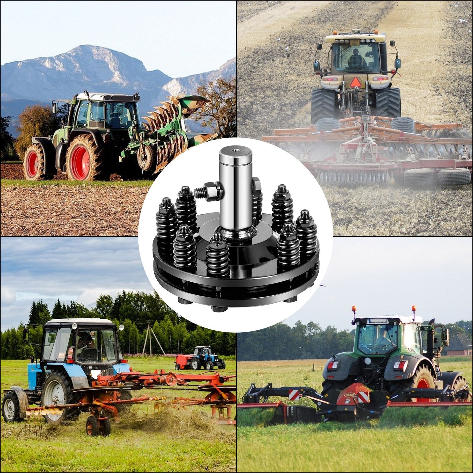 VEVOR Slip Clutch, 1 3/8” PTO Slip Clutch, Smooth Round Ends PTO Friction Clutch, Carburized Steel Tractor Slip Clutch, Adjustable Rotary Cutter Slip Clutch, Black Brush Hog Slip Clutch for PTO Shaft 