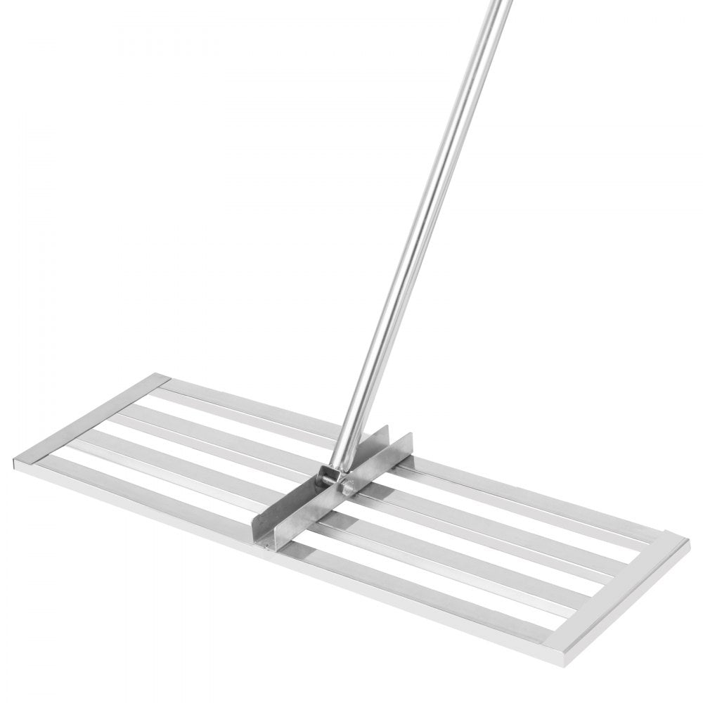 VEVOR Lawn Leveler Tool 30 x 10 in, Lawn Leveling Rake with 77 in Long Handle, Soil Leveling Tool Stainless Steel, Leveling Soil Dirt or Sand Ground Surface for Yard Garden Ground and Golf Lawn 