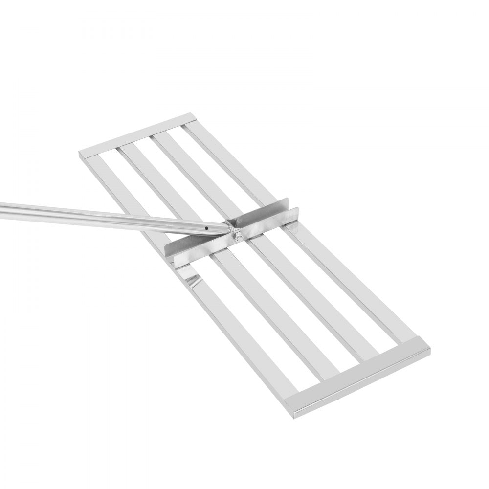 VEVOR Lawn Leveler Tool 30 x 10 in, Lawn Leveling Rake with 77 in Long Handle, Soil Leveling Tool Stainless Steel, Leveling Soil Dirt or Sand Ground Surface for Yard Garden Ground and Golf Lawn 