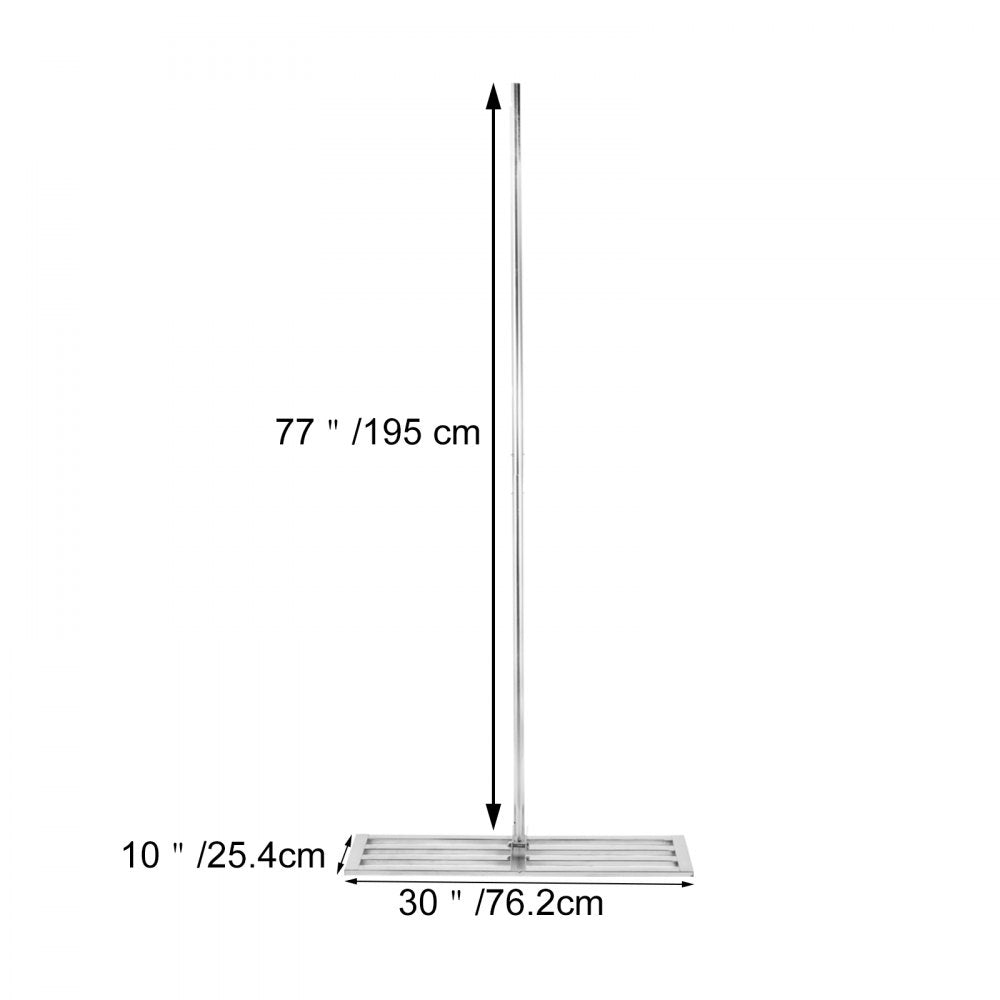 VEVOR Lawn Leveler Tool 30 x 10 in, Lawn Leveling Rake with 77 in Long Handle, Soil Leveling Tool Stainless Steel, Leveling Soil Dirt or Sand Ground Surface for Yard Garden Ground and Golf Lawn 