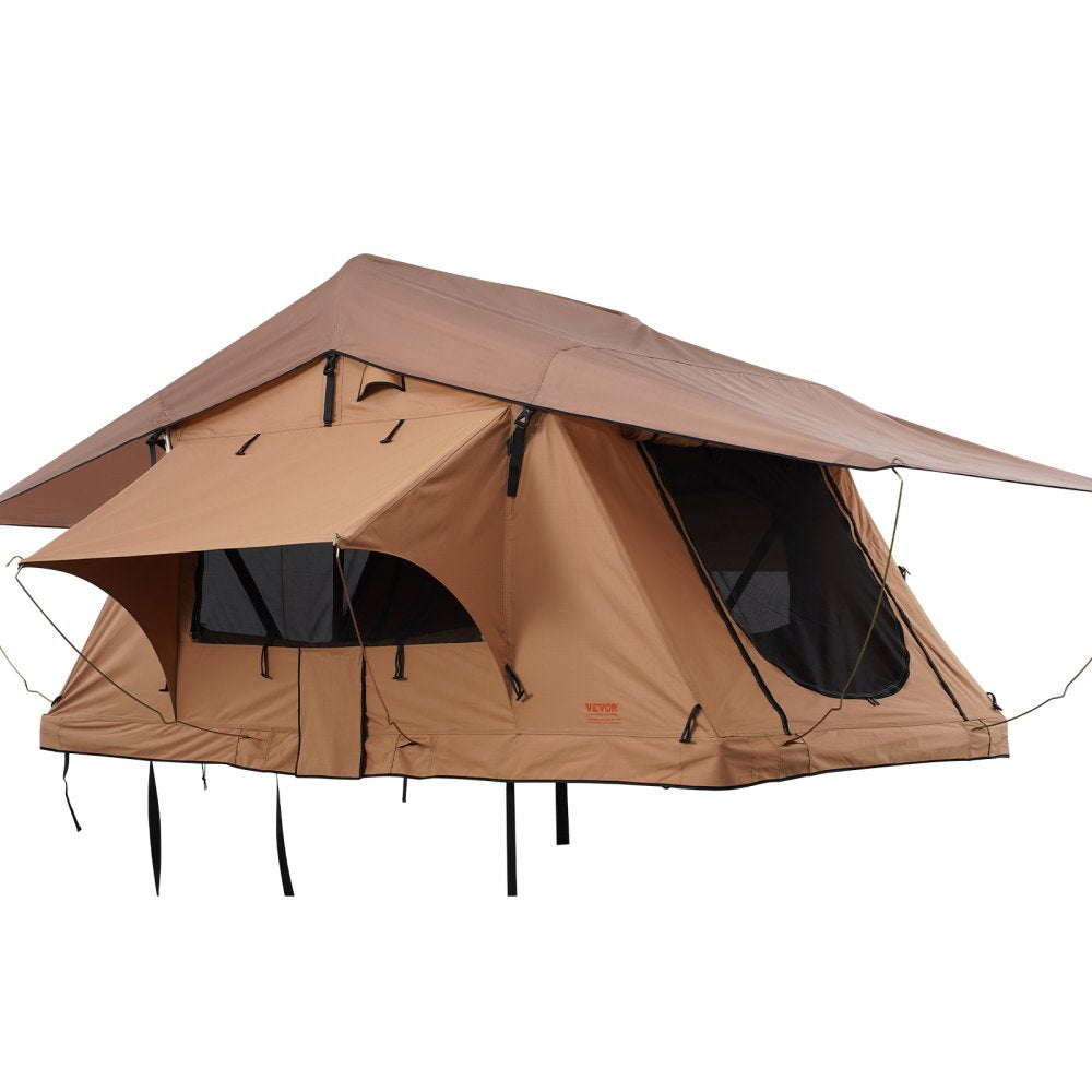 VEVOR Rooftop Tent Hard Shell 2-3 Person Waterproof for Jeep SUV Truck w/ Ladder 