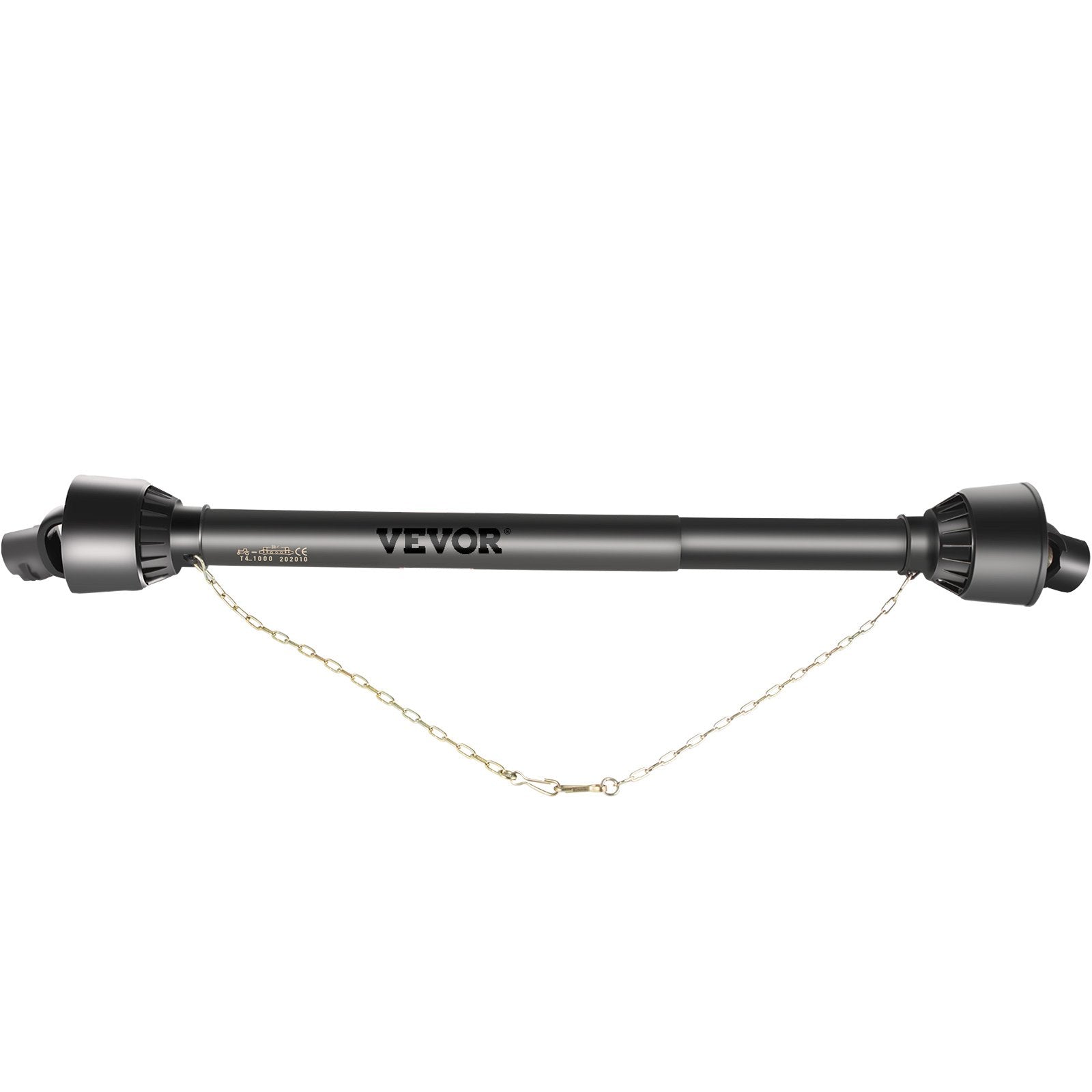 VEVOR PTO Shaft, 1-3/8” PTO Drive Shaft, 6 Spline End Round End PTO Driveline Shaft, Series 4 Tractor PTO Shaft, 39”-55” Brush Hog PTO Shaft, Black PTO Shaft for Bush Hog/Finish Mower/Rotary Cutter 