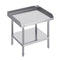 VEVOR Stainless Steel Work Table, 24 x 28 x 26 Inch Commercial Food Prep Worktable, 3-Sided Backsplash Heavy Duty Prep Worktable, Metal Work Table with Adjustable Height for Restaurant Home Hotel