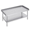 VEVOR Stainless Steel Work Table, 30 x 60 x 26 Inch Commercial Food Prep Worktable, 3-Sided Backsplash Heavy Duty Prep Worktable, Metal Work Table with Adjustable Height for Restaurant Home Hotel