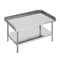 VEVOR Stainless Steel Work Table, 30 x 48 x 26 Inch Commercial Food Prep Worktable, 3-Sided Backsplash Heavy Duty Prep Worktable, Metal Work Table with Adjustable Height for Restaurant Home Hotel