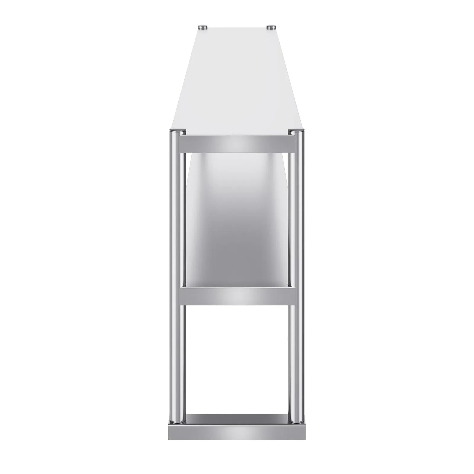 VEVOR Double Overshelf Stainless Steel Overshelf 2-Tier 12"x72" for Prep Table