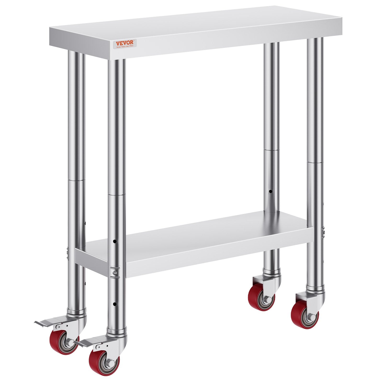 Work Table With Wheels 30"x12" Laundry Room Non-magnetic Table Overshelf Hot 