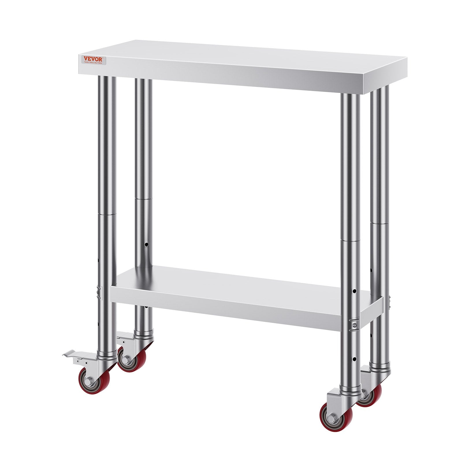 Work Table With Wheels 30"x12" Laundry Room Non-magnetic Table Overshelf Hot 