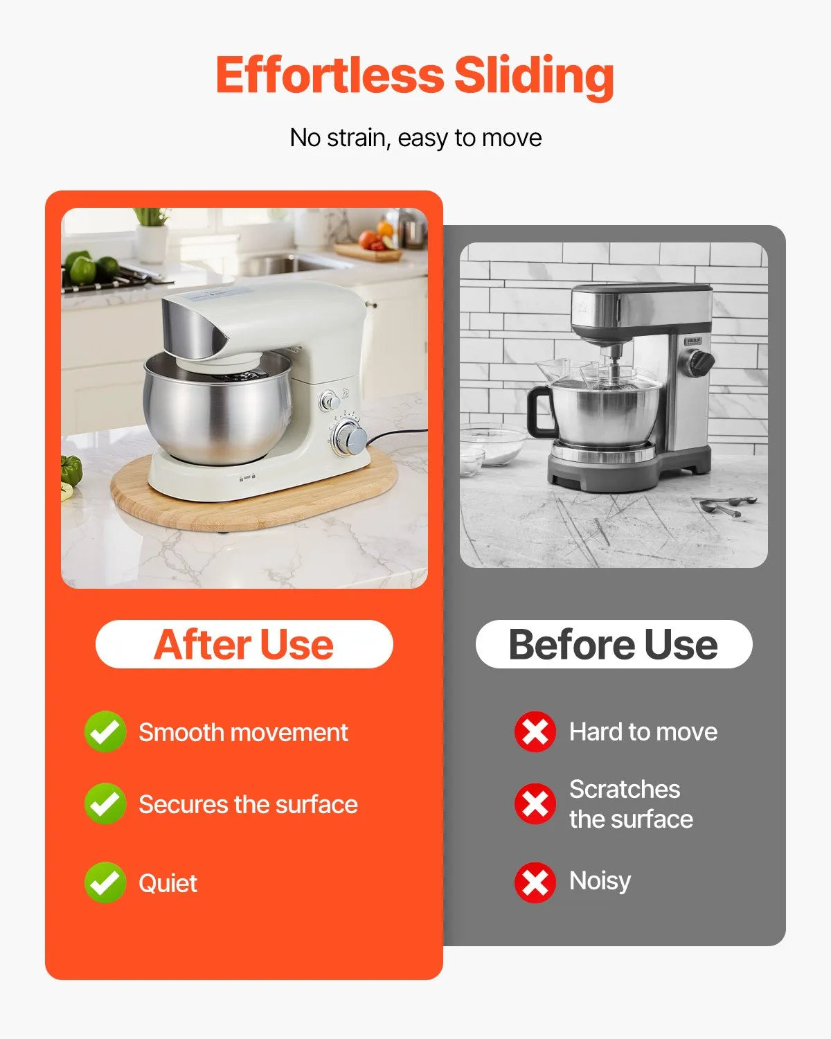 VEVOR Mixer Slider Oval 15.7 x 11.1-inch for Tilt Head 5.5-8 Qt Stand Mixer