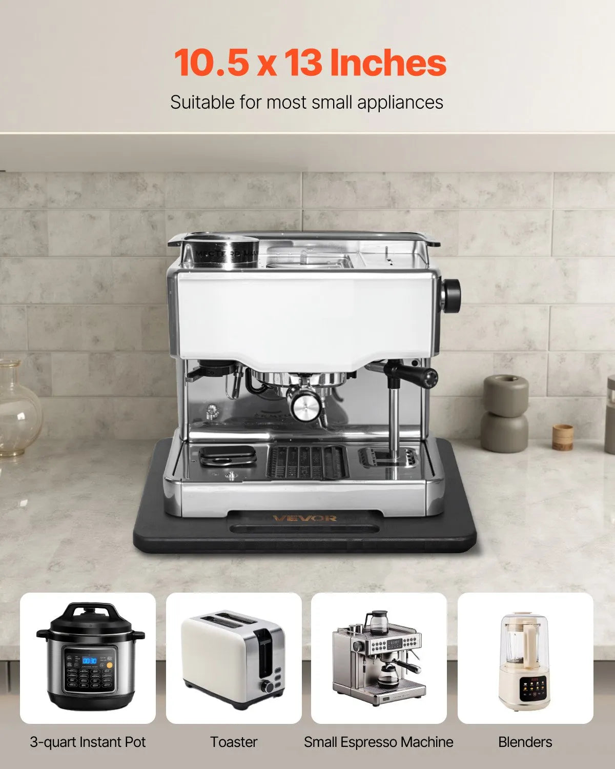 VEVOR Appliance Slider 10.5 x 13 in Sliding Tray for Coffee Maker Black