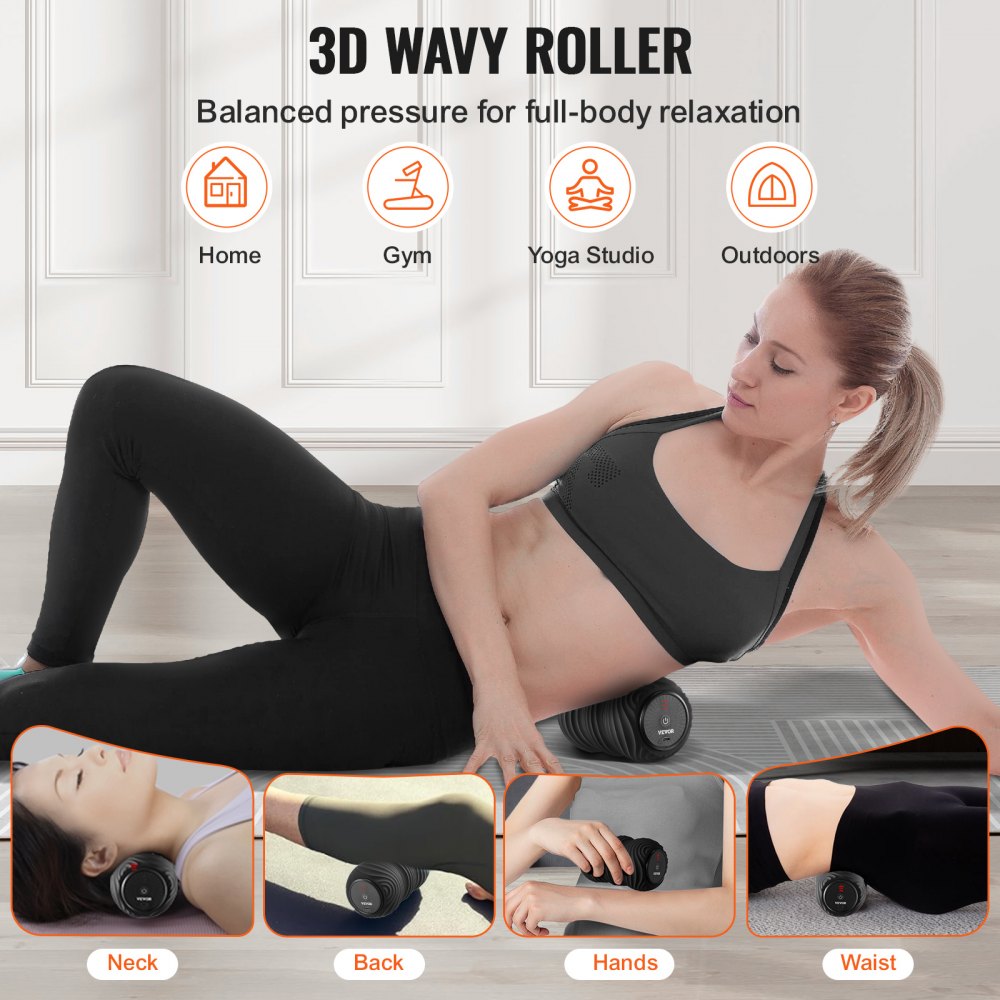 VEVOR Vibrating Peanut Massage Ball 4 Intensities Rechargeable Massage Roller 
