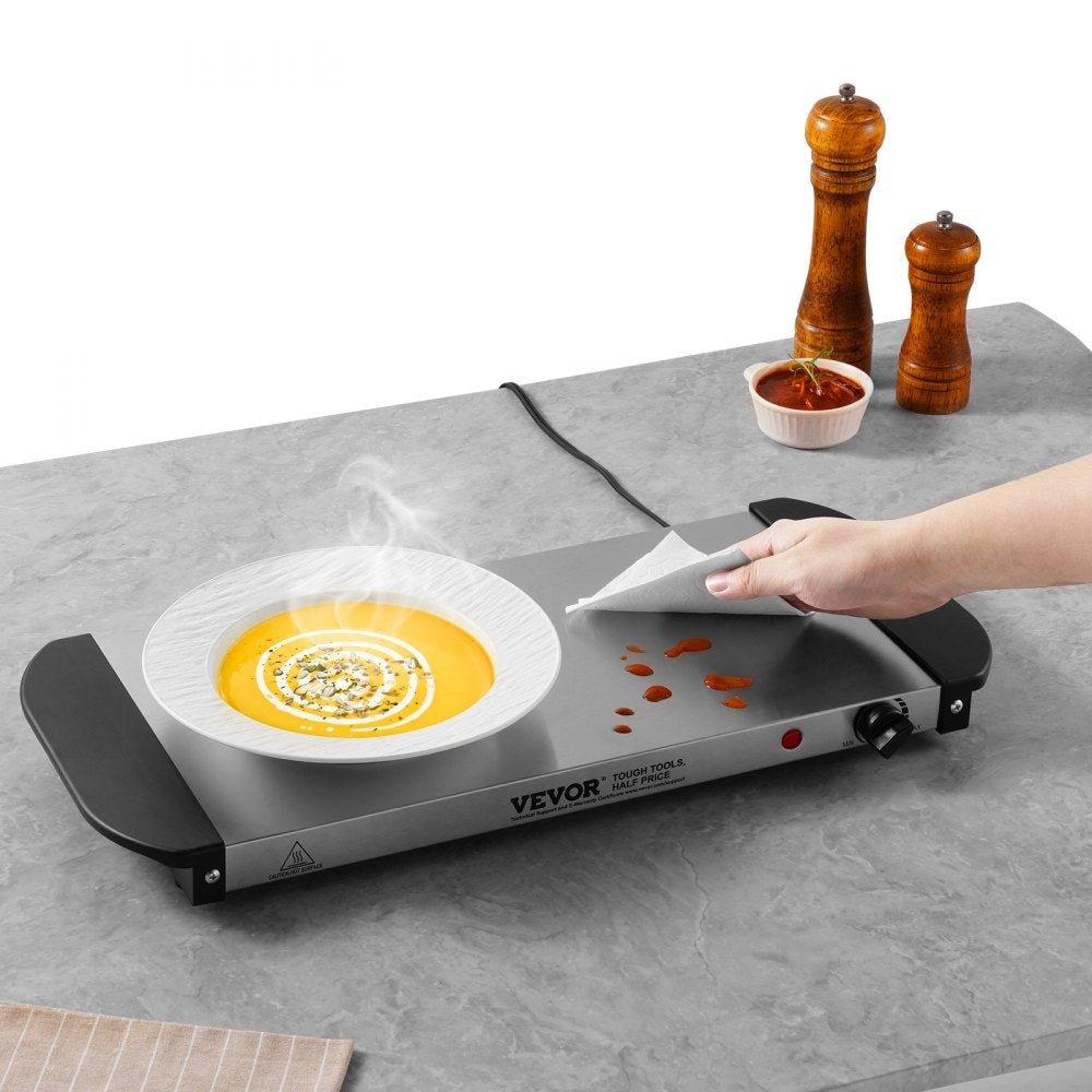 VEVOR Electric Warming Tray Buffet Food Warming w/ Temp Control Stainless Steel 