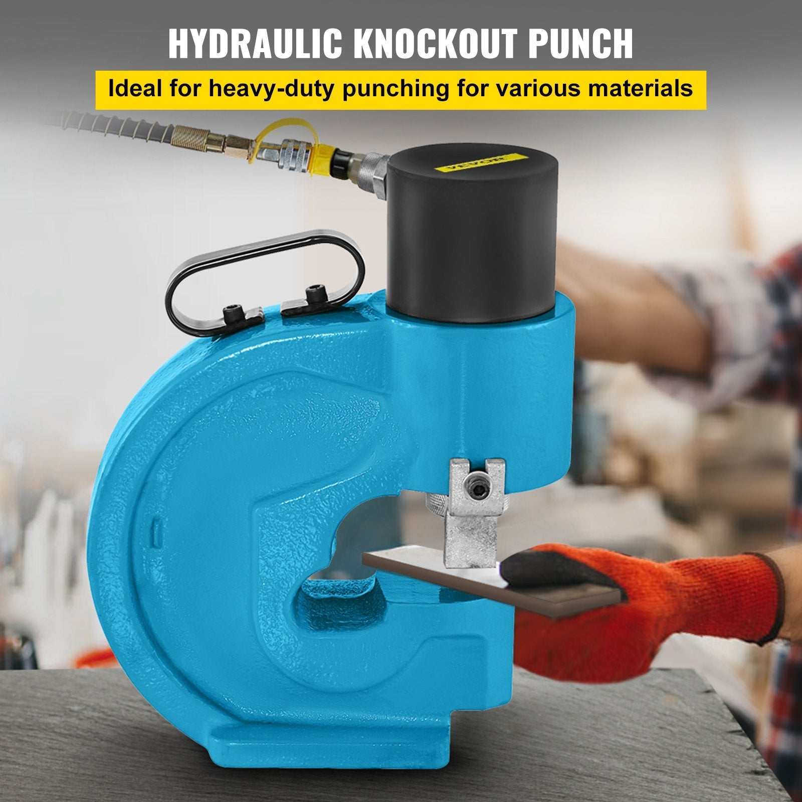 VEVOR CH-70 Hydraulic Hole Punching Tool 35T Hole Digger Force Puncher Smooth Hole Puncher for Iron Plate Copper Bar Aluminum Stainless Steel 