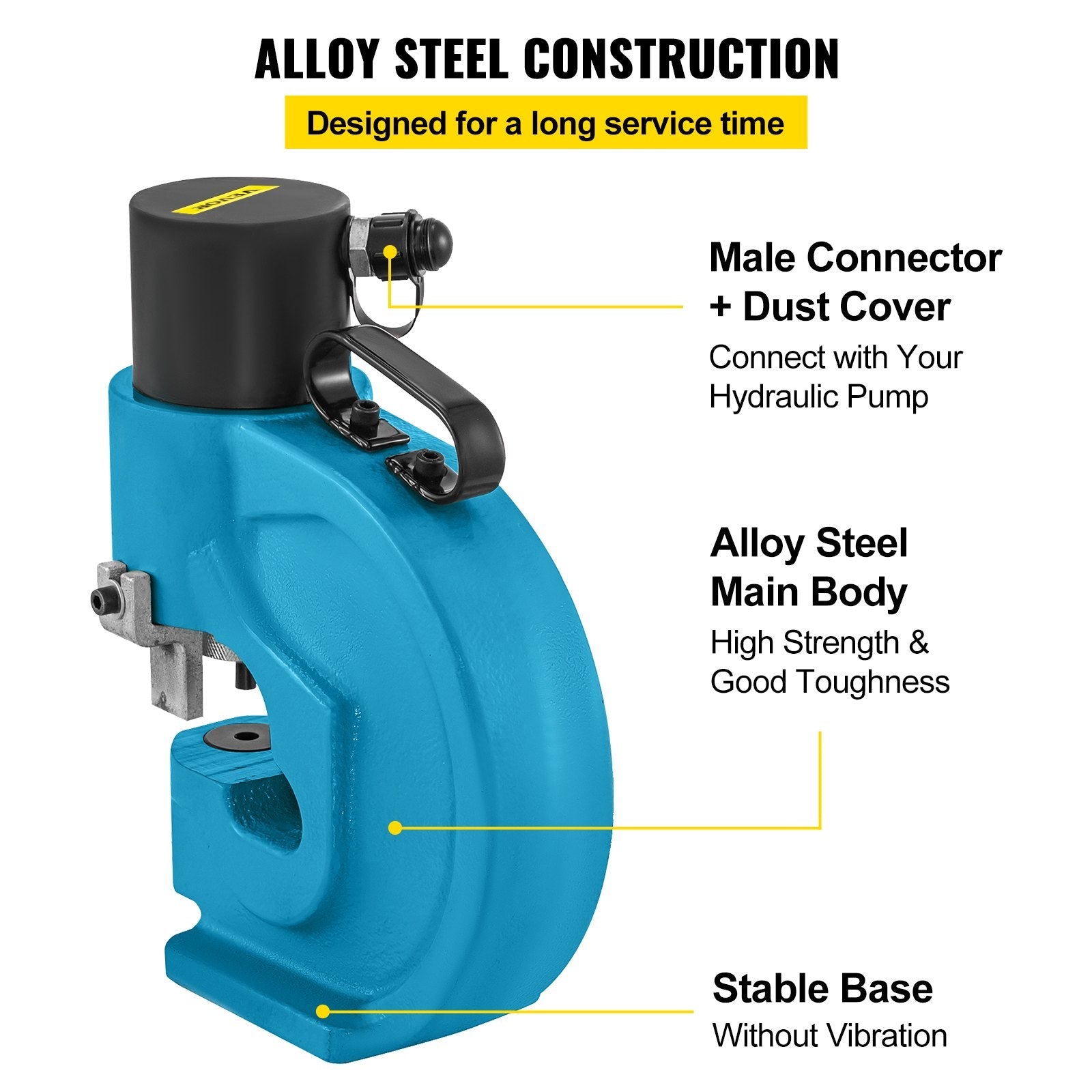 VEVOR CH-70 Hydraulic Hole Punching Tool 35T Hole Digger Force Puncher Smooth Hole Puncher for Iron Plate Copper Bar Aluminum Stainless Steel 
