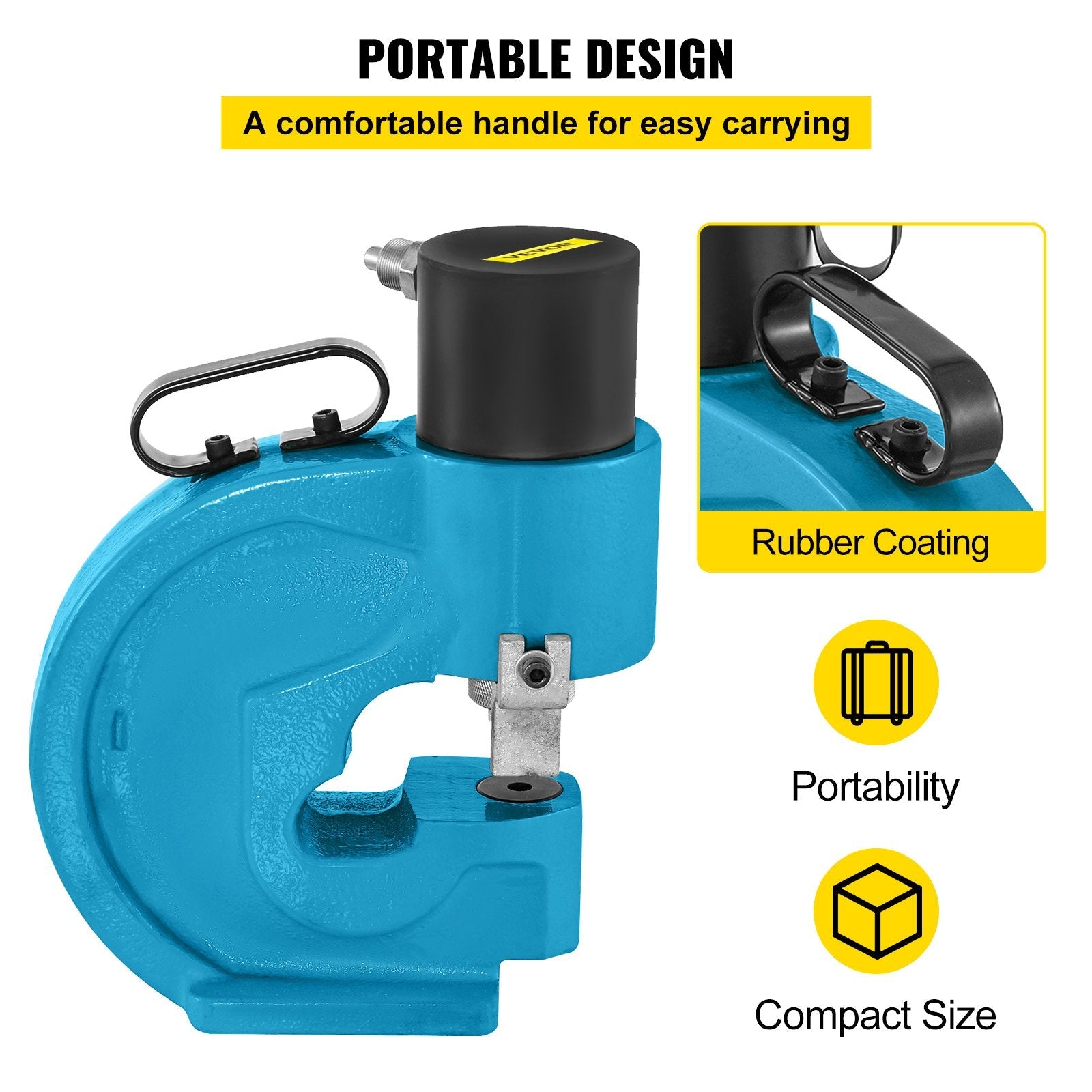 VEVOR CH-70 Hydraulic Hole Punching Tool 35T Hole Digger Force Puncher Smooth Hole Puncher for Iron Plate Copper Bar Aluminum Stainless Steel 