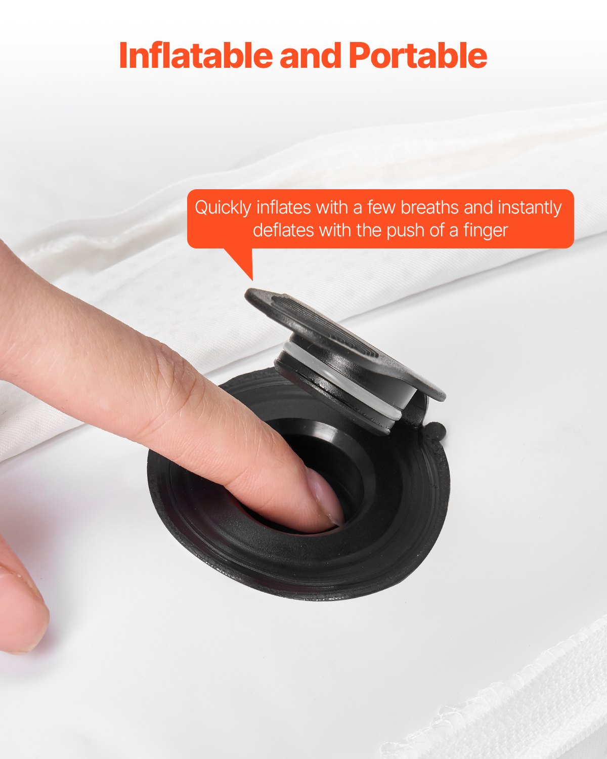 VEVOR Bed Bumper for Toddlers 52 in Inflatable Bed Guard Rail with Flap 2 Packs 