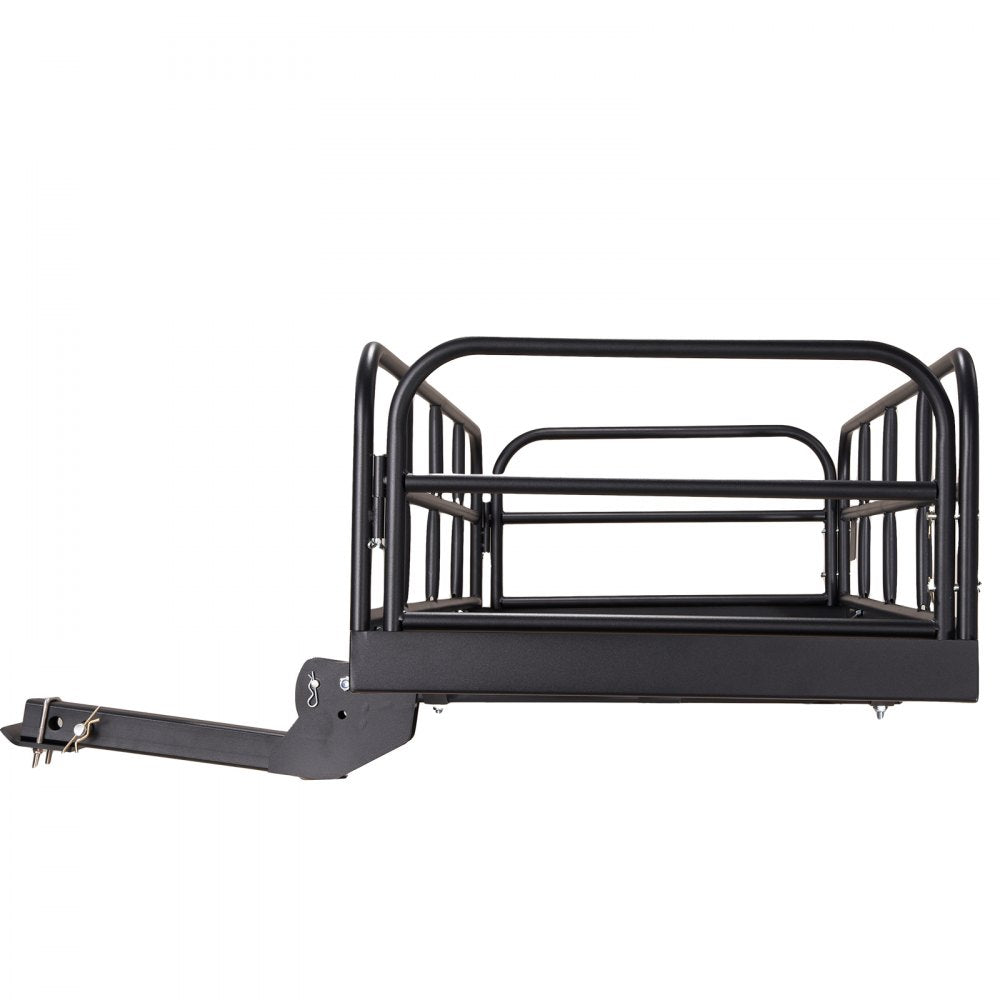 VEVOR Hitch Cargo Carrier, 60 x 24 x 14 in Folding Trailer Hitch Mounted Steel Cargo Basket, 400lbs Loading Capacity Luggage Carrier Rack with Stabilizer, Fits 2" Hitch Receiver for SUV Truck Pickup 