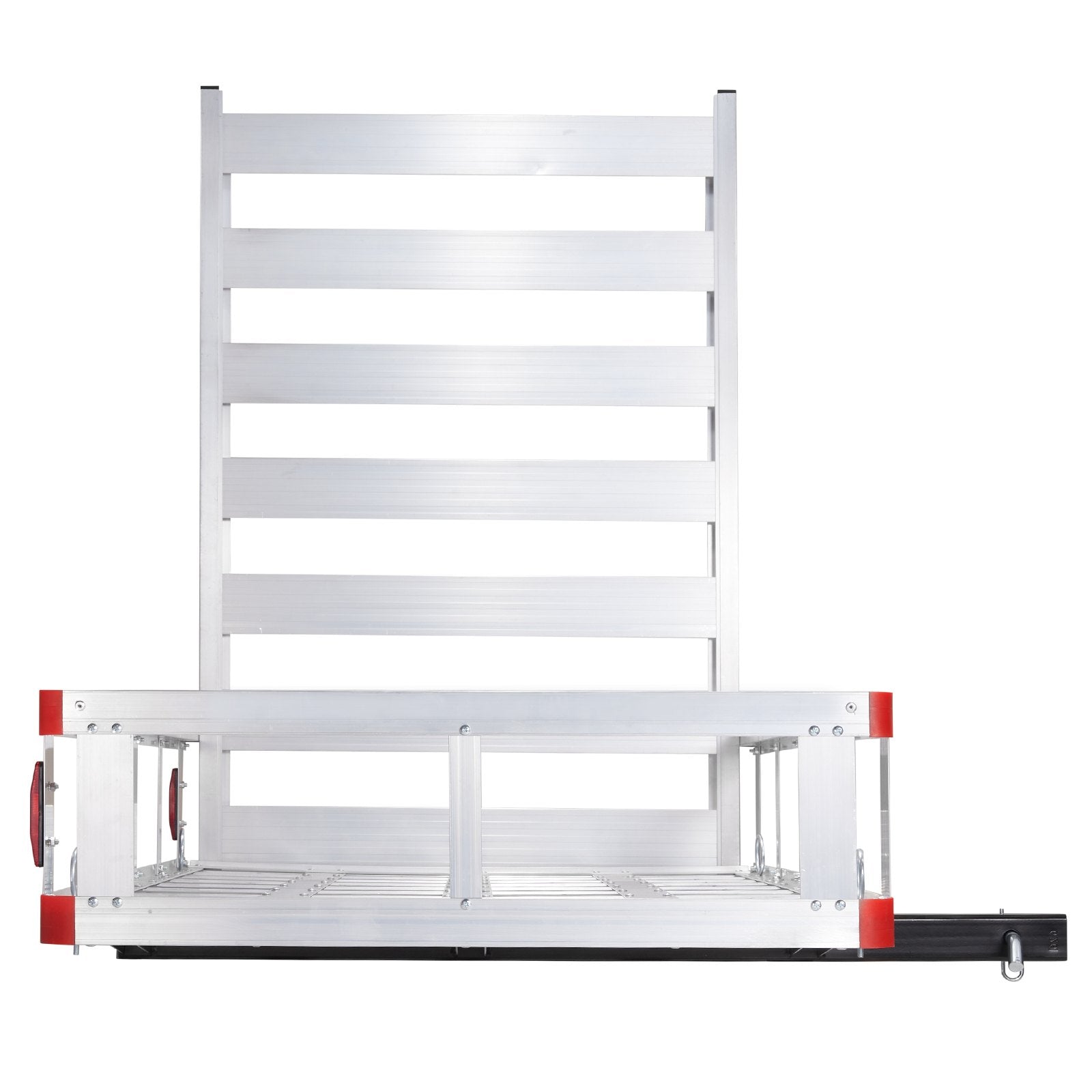VEVOR 50 x 29.5 x 8.7 in Hitch Cargo Carrier, 500lb Capacity Trailer Hitch Mount Aluminum Cargo Basket with Folding Ramp, Luggage Carrier Rack Fits 2" Hitch Receiver for SUV Truck Pickup Camping 