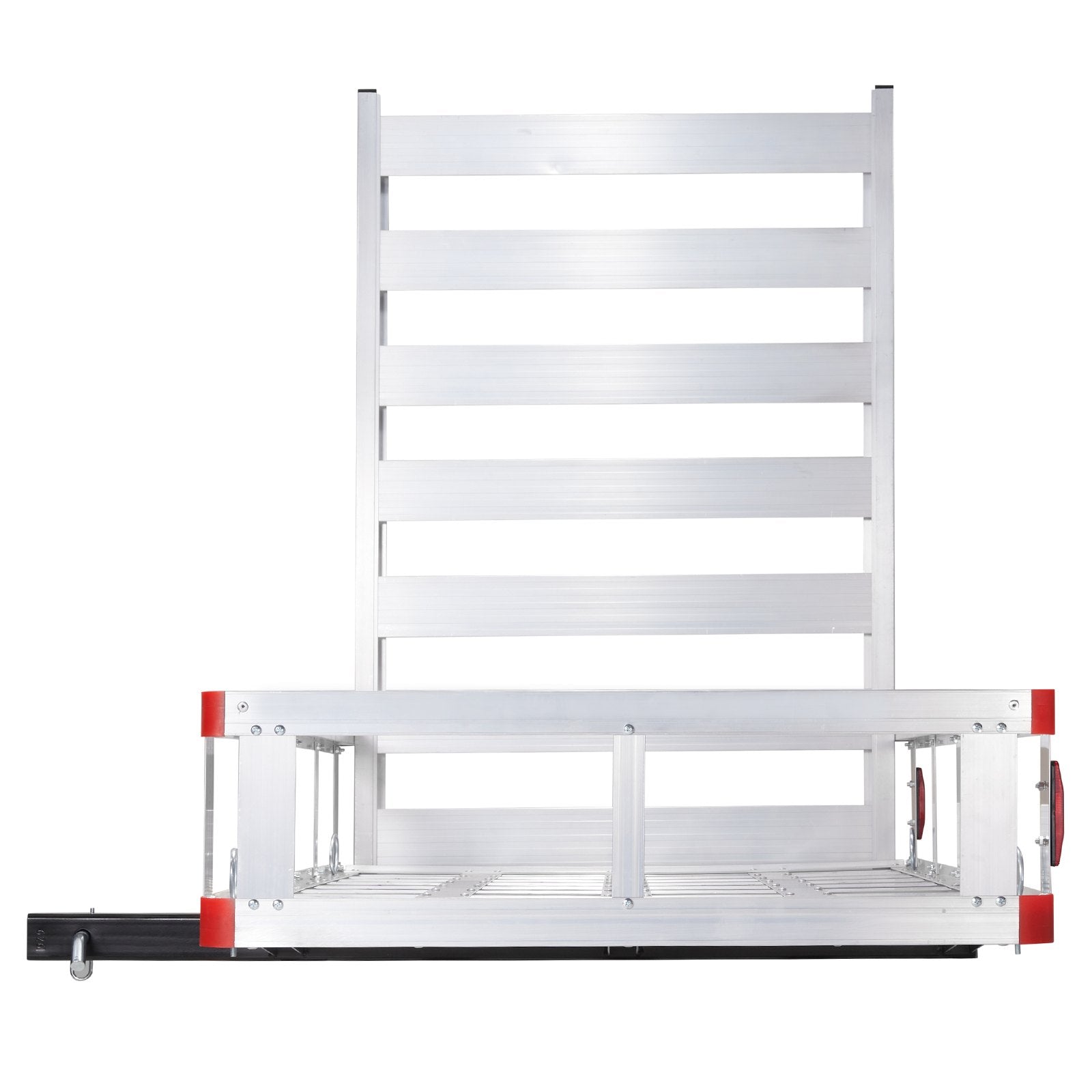 VEVOR 50 x 29.5 x 8.7 in Hitch Cargo Carrier, 500lb Capacity Trailer Hitch Mount Aluminum Cargo Basket with Folding Ramp, Luggage Carrier Rack Fits 2" Hitch Receiver for SUV Truck Pickup Camping 
