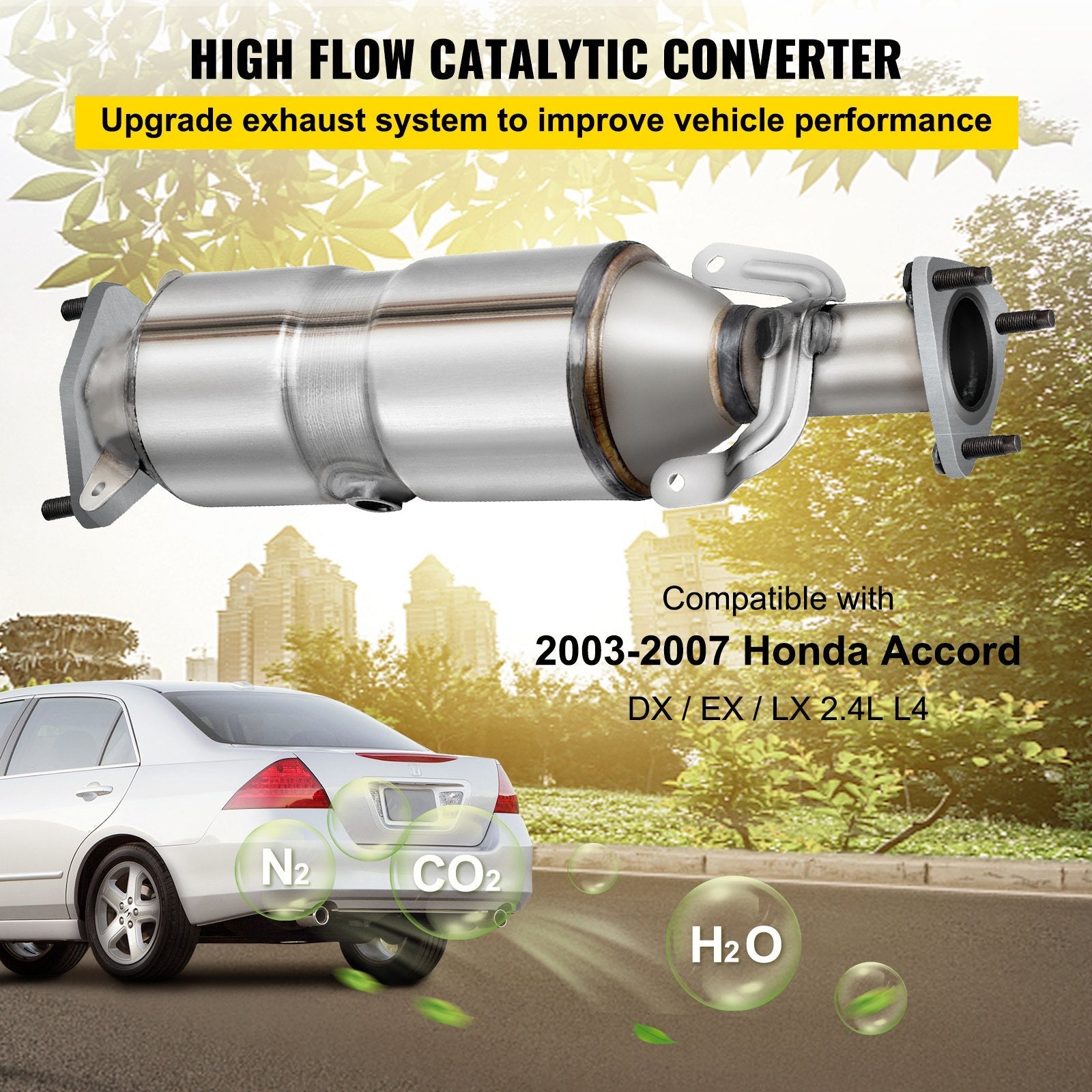 Catalytic Converter Direct Sliver For Honda Accord 2003-2007 Flow 03-07 Sell 