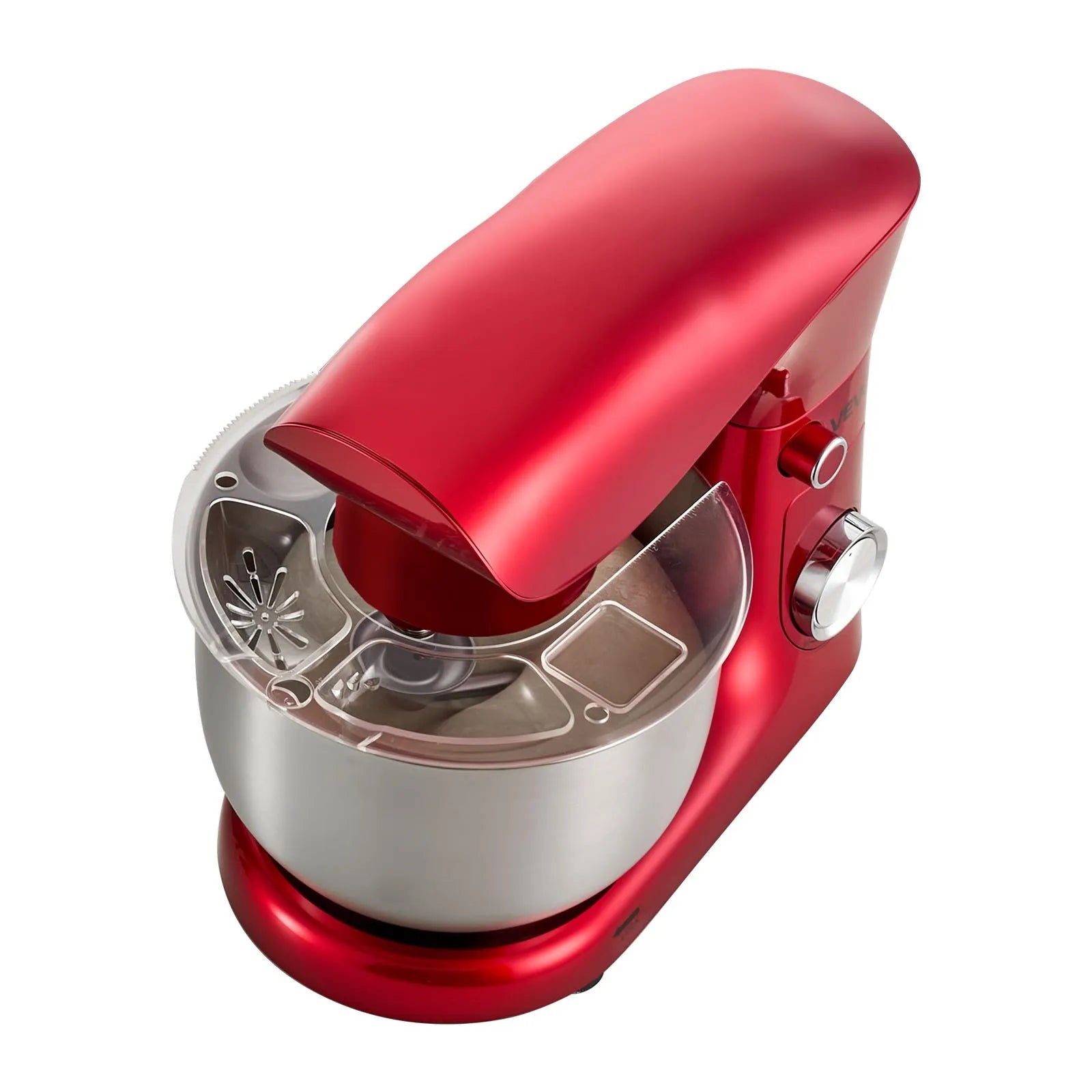 VEVOR Stand Mixer, 4.4 QT Electric Kitchen Mixer, 300W Dough-Mixer, 10 + Pulse Speeds Tilt-head Food-Mixer with Stainless Steel Bowl, Dough Hook, Whisk, Beater, for Baking, Mixing, Whipping & Kneading 