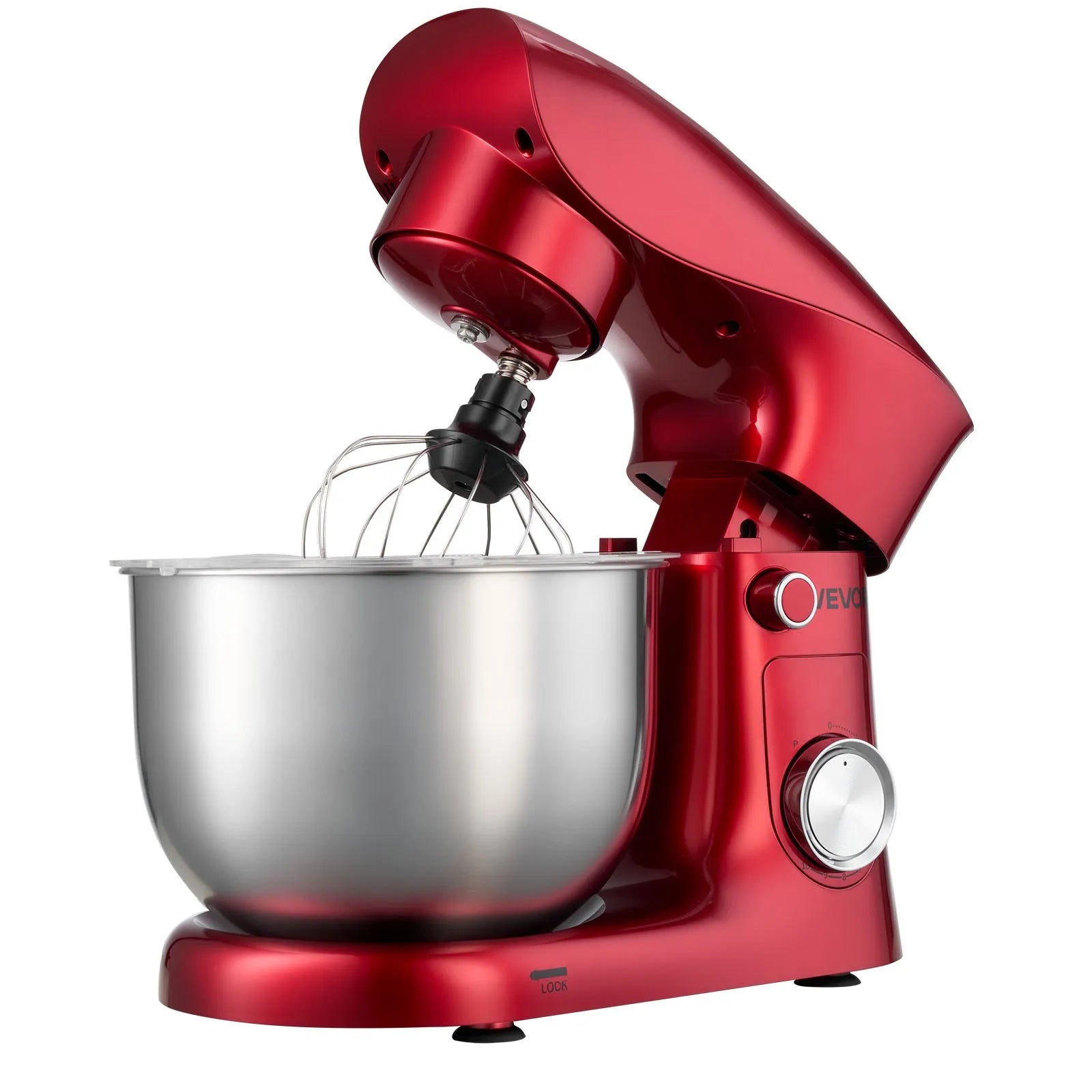 VEVOR Stand Mixer, 4.4 QT Electric Kitchen Mixer, 300W Dough-Mixer, 10 + Pulse Speeds Tilt-head Food-Mixer with Stainless Steel Bowl, Dough Hook, Whisk, Beater, for Baking, Mixing, Whipping & Kneading 