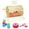 VEVOR Raffle Drum, 16.1 x Ø12 inch Brass Plated Raffle Ticket Spinning Cage, Holds 5000 Tickets or 200 Ping Pong Balls, Metal Lottery Spinning Drawing with Wooden Turning Handle, for Bingo Ballot Part
