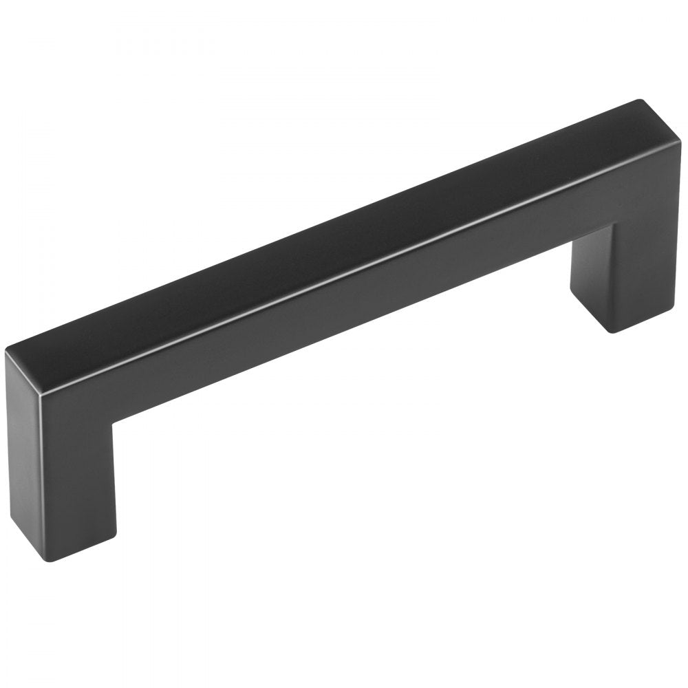 VEVOR 10 Pack Cabinet Pulls, 3.86in / 96mm Center to Center Slim Square Kitchen Cabinet Drawer, Stainless Steel Modern Kitchen Cupboard Door Handles for Kitchen Bathroom Bar Hardware Matte Black 