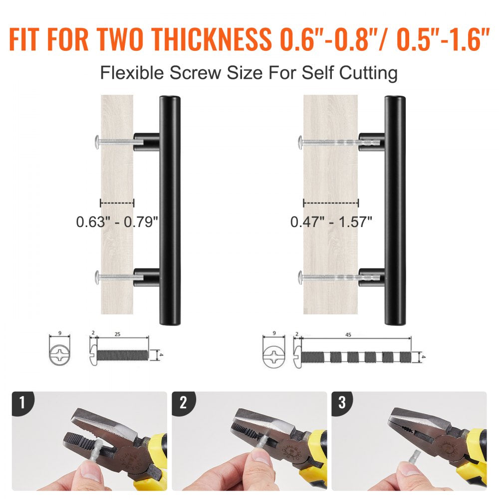 VEVOR 30 Pack Cabinet Pulls, 5.03in / 128mm Center to Center Slim Kitchen Cabinet Drawer, Stainless Steel Modern Kitchen Cupboard Door Handles for Kitchen Bathroom Bar Hardware Matte Black 