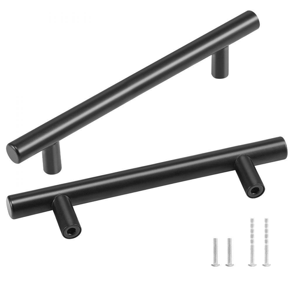 VEVOR 30 Pack Cabinet Pulls, 5.03in / 128mm Center to Center Slim Kitchen Cabinet Drawer, Stainless Steel Modern Kitchen Cupboard Door Handles for Kitchen Bathroom Bar Hardware Matte Black 