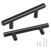 VEVOR 30 Pack Cabinet Pulls, 3in / 76mm Center to Center Slim Kitchen Cabinet Drawer, Stainless Steel Modern Kitchen Cupboard Door Handles for Kitchen Bathroom Bar Hardware Matte Black 