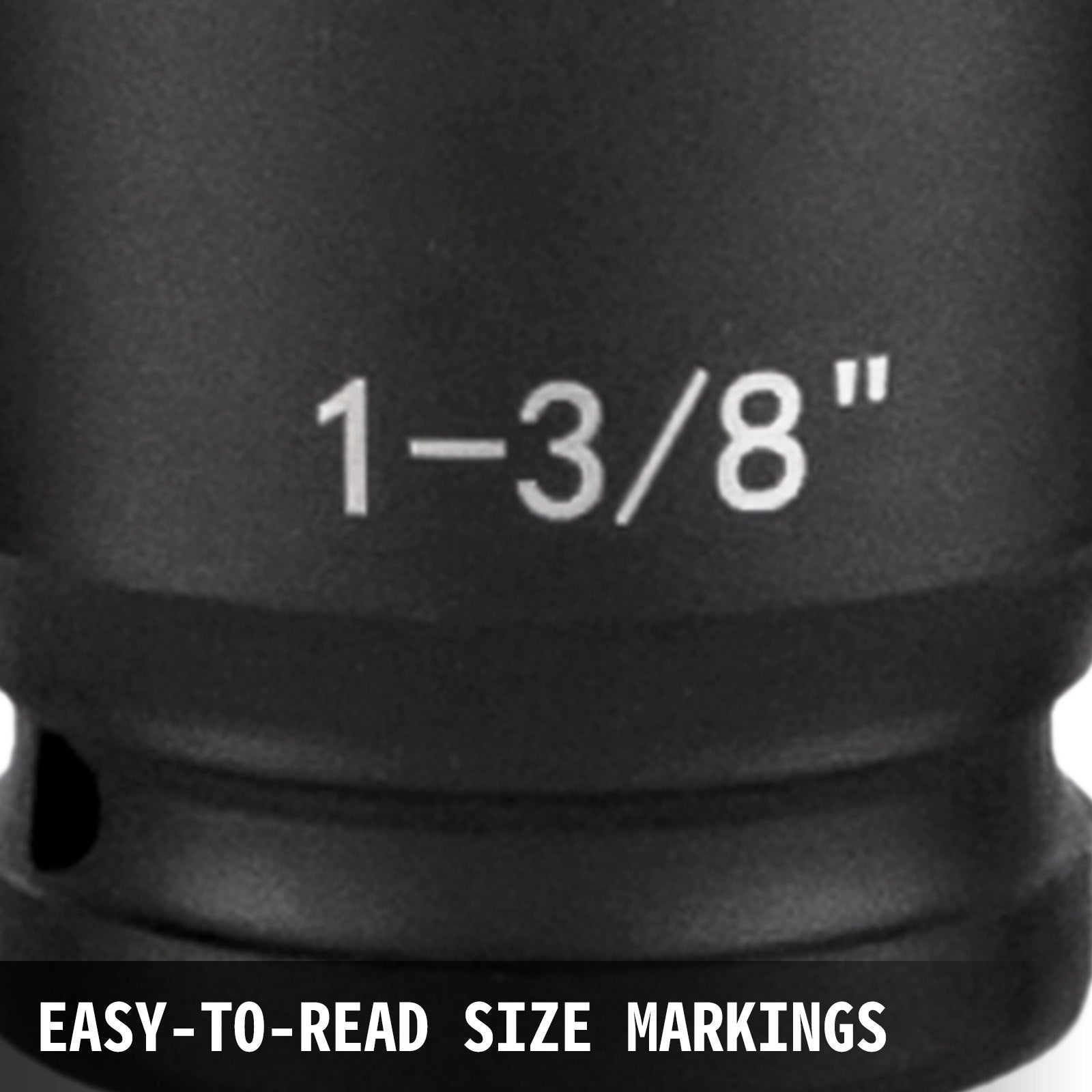 VEVOR Impact Socket Set 1/2 Inches 19 Piece Impact Sockets, Standard Socket Assortment, 1/2 Inches Drive Socket Set Impact Standard SAE (3/8 Inches to 1-1/2 Inches) 6-point Hex Sockets 