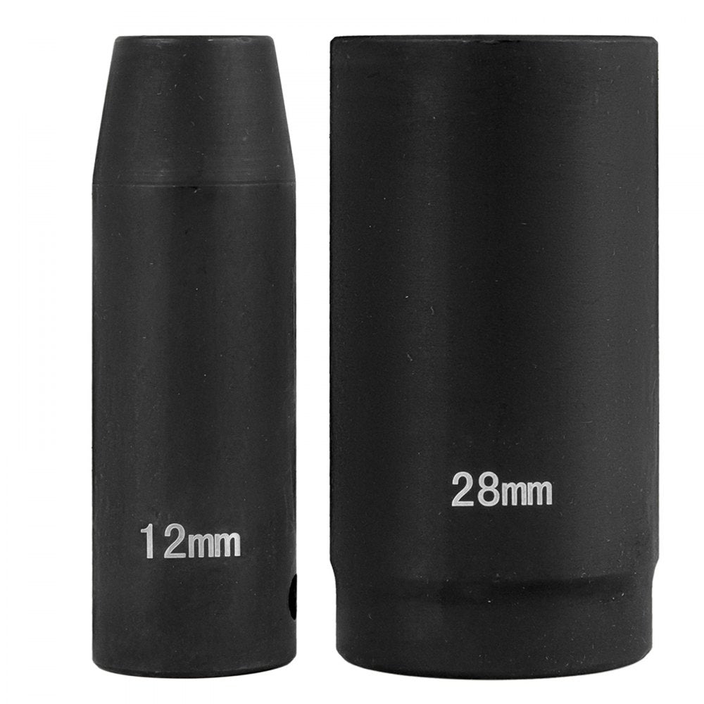 VEVOR Impact Socket Set 1/2 Inches 26 Piece Impact Sockets, Deep Socket, 6-Point Sockets, Rugged Construction, Cr-V, 1/2 Inches Drive Socket Set Impact Metric 10mm - 36mm, with a Storage Cage 