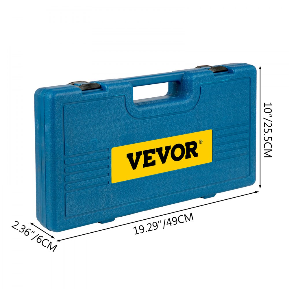 VEVOR Impact Socket Set 1/2 Inches 26 Piece Impact Sockets, Deep Socket, 6-Point Sockets, Rugged Construction, Cr-V, 1/2 Inches Drive Socket Set Impact Metric 10mm - 36mm, with a Storage Cage 