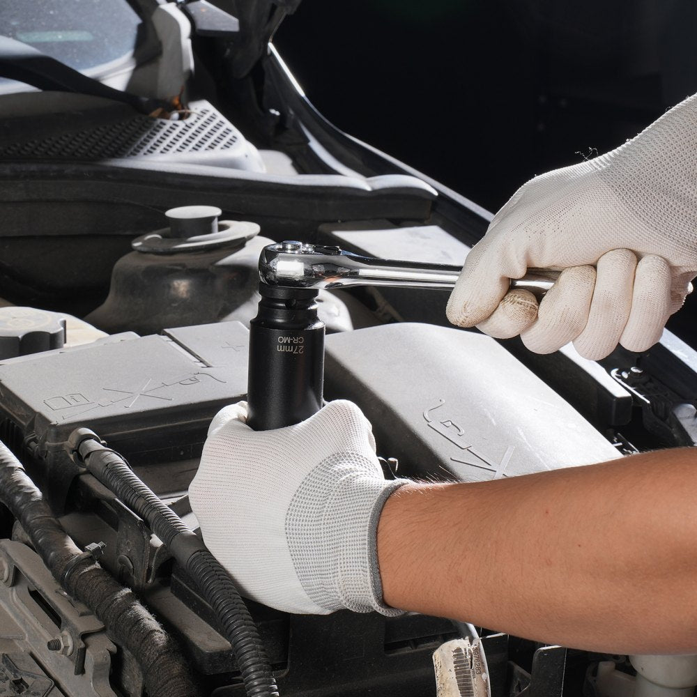 VEVOR Impact Sockets Set 130PCS 6-Point 3/8" & 1/2" Drive Bit Ratchet Tool Kit 