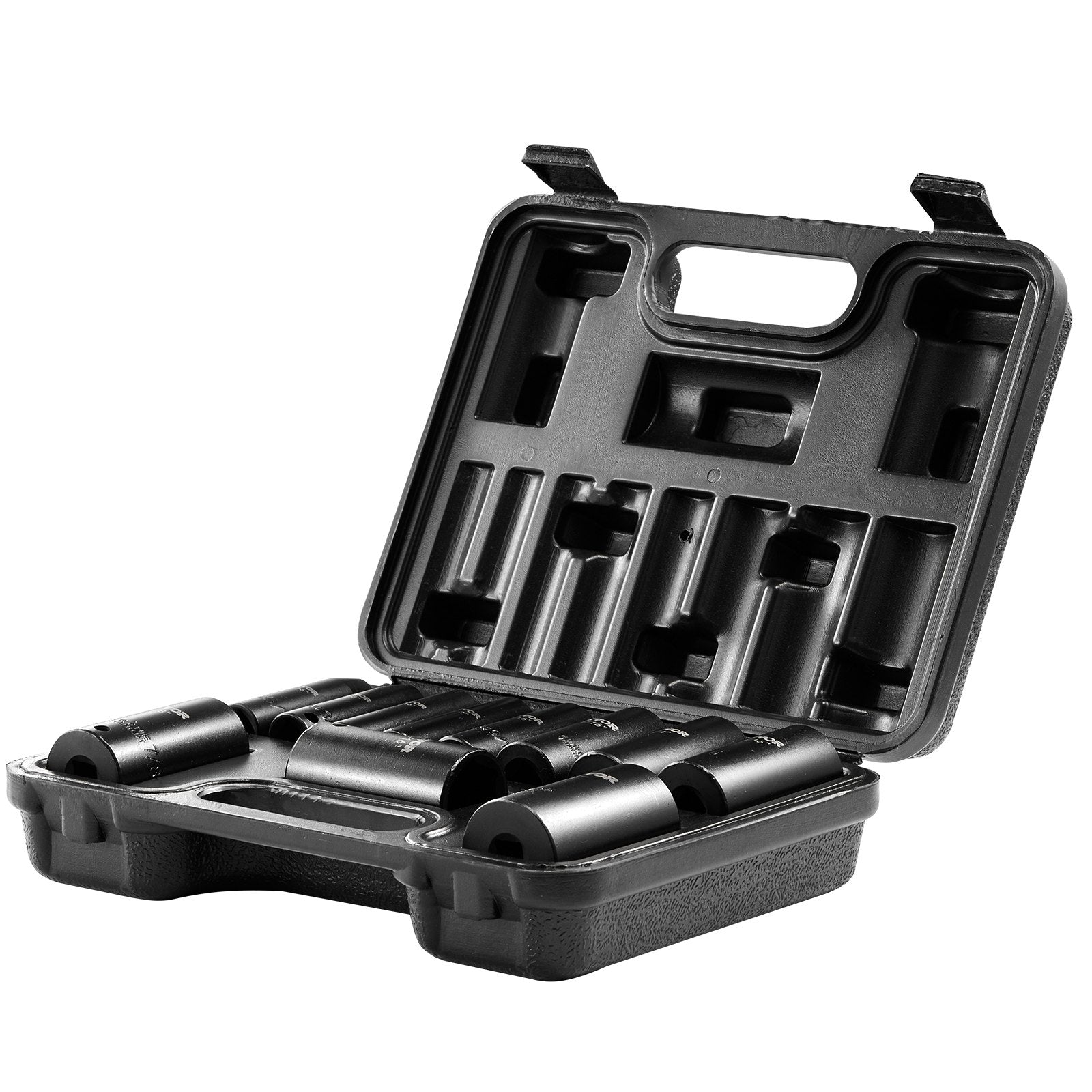 VEVOR Impact Sockets Set 11pcs 6-Point 3/8in Drive Bit Ratchet Tool Kit Case 