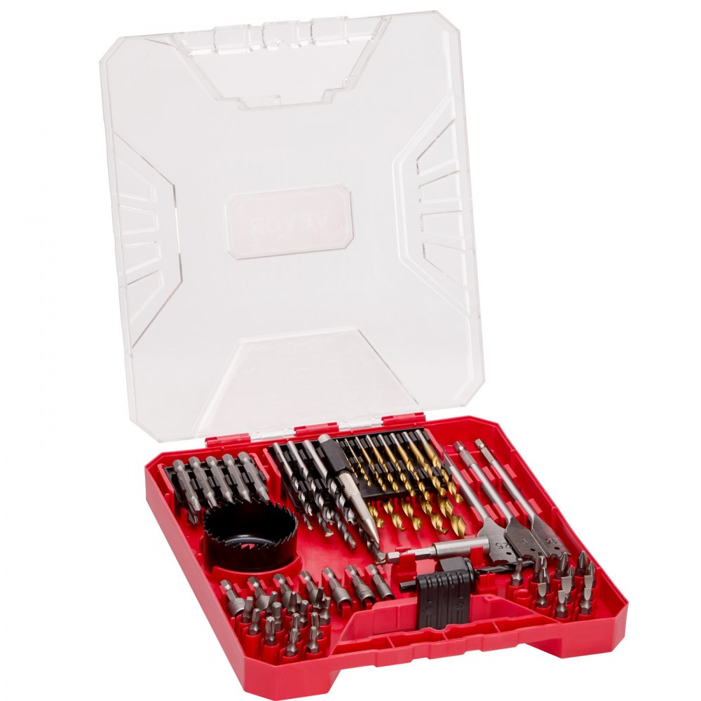VEVOR Drill Bit Set 70 PCS Screwdriver Bit Set with Carrying Case Multi-purpose 